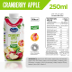 Ocean Spray Cranberry Apple Mixed Fruit Drink No Sugar Added Contains Vitamin C,  250ml