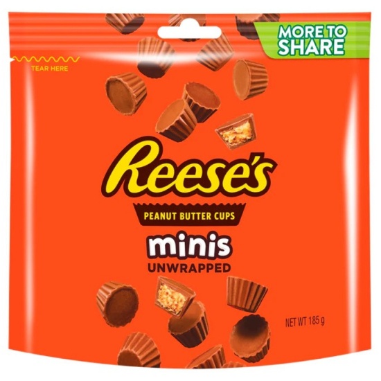 Reese's Mini Unwrapped Chocolate Peanut Butter Cups 6x185g