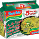 Indomie Instant Fried Noodles, Green Chilli Flavour (Pack of 5 - 80 g Each)