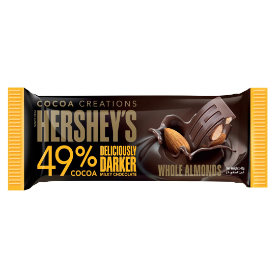 Hershey's 49% Darker Milk Chocolate with Almond Bar 6x40g