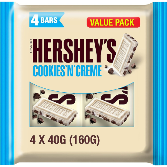 Hershey's Cookies 'n' Creme Chocolate Bar 4 x 160g