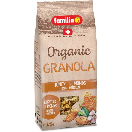 Familia Organic Granola Cereal Honey Almond 375g, Pack Of 6