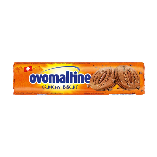 Ovomaltine Crunchy Swiss Sandwich Biscuit with 18% Malt, 250g