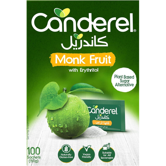 Canderel Monk Fruit With Erythritol 100 Sachets, Pack Of 6