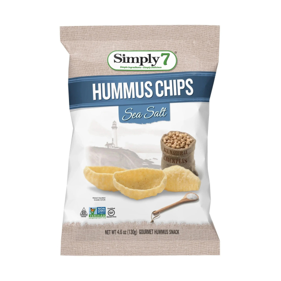 Simply7 Chips Hummus Sea Salt 130g, Pack Of 6