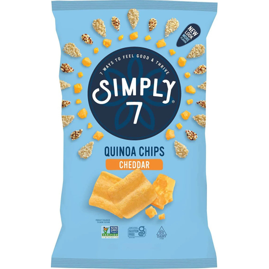 Simply7 Chips Quinoa Cheddar 79g, Pack Of 6