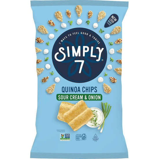 Simply7 Chips Quinoa Sour Cream Onion 79g, Pack Of 6