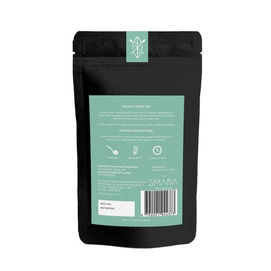 The Smara Collection Organic Green Tea Loose Leaf, 500g