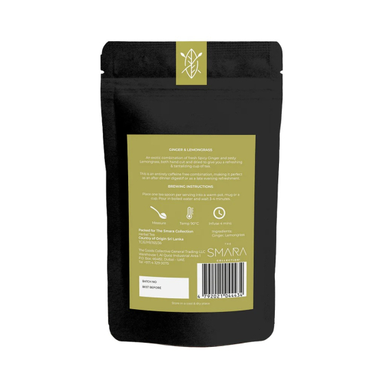 The Smara Collection Ginger & Lemongrass Loose Leaf, 500g