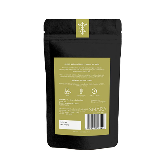 The Smara Collection Ginger & Lemongrass Tea Bag,(2.5Gx100)