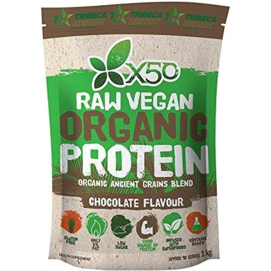 X50 Raw Vegan Organic Protein Powder Chocolate 1Kg