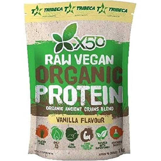 X50 Raw Vegan Organic Protein Powder Vanilla 1Kg