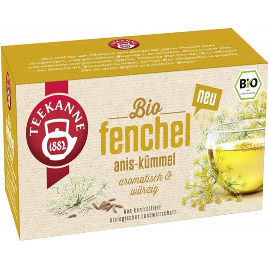 Teekanne BIO Fennel Tea 2.50g x 18 Tea Bags, Pack Of 12