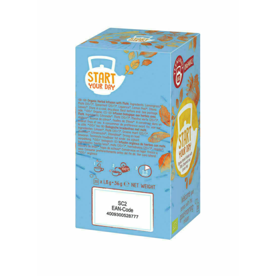 Teekanne Organics  BIO Start Your Day Tea 1.80g x 20 Tea Bags, Pack Of 6