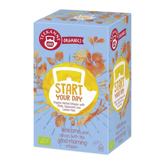 Teekanne Organics  BIO Start Your Day Tea 1.80g x 20 Tea Bags, Pack Of 6