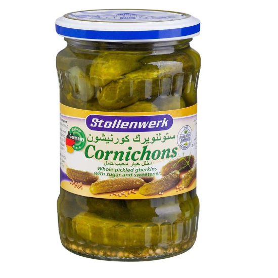 Stollenwerk Cornichons (Small Pickled Gherkins) 330g, Pack Of 6