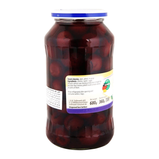 Stollenwerk Sweet Cherries w/o stone 680g, Pack Of 6