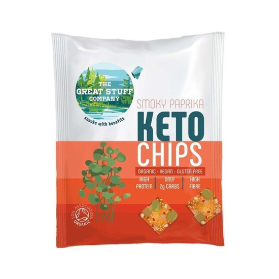 Keto Organic Chips Smoky Paprika 30g, Pack Of 6