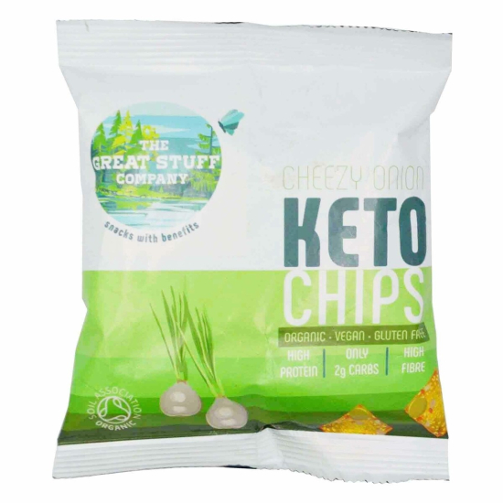 Keto Organic Chips Cheezy Onion 30g, Pack Of 6