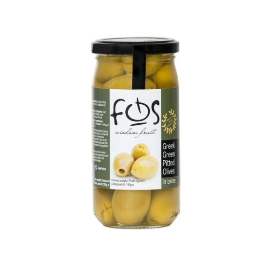 FOS Super Jumbo Green Olives with Stone 360g, Pack Of 6