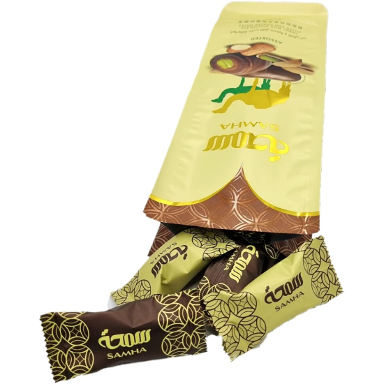 Samha Camel Milk Chocolate Dates Filled And Coated Dates  250g, Pack Of 6