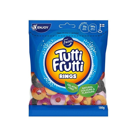 Fazer Tutti Frutti Rings 120g, Pack Of 6