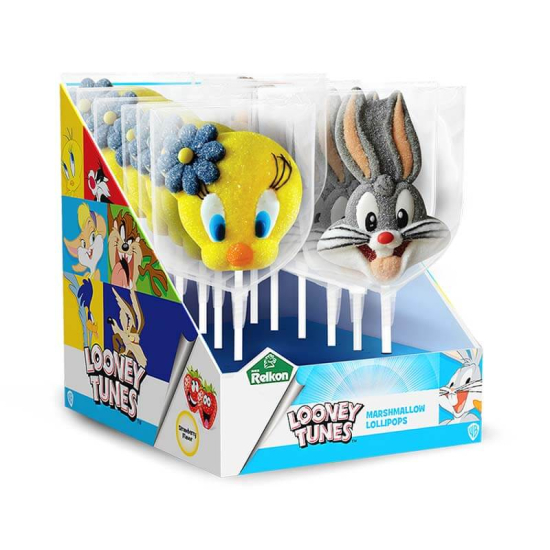 Looney Tunes Marshmallow Lollipop 45g, Pack Of 6