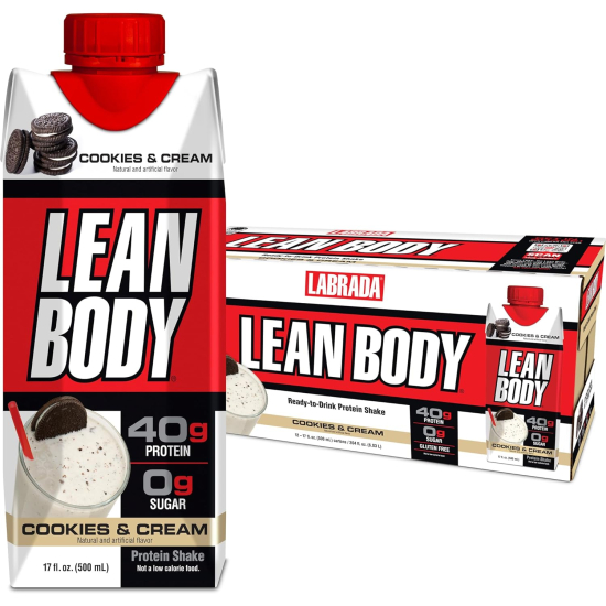 Lean Body Protein Shake Cookies & Cream 500 ml, Pack Of 6