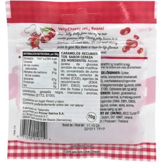 Jelly Belly Very Cherry 70g, Pack Of 6