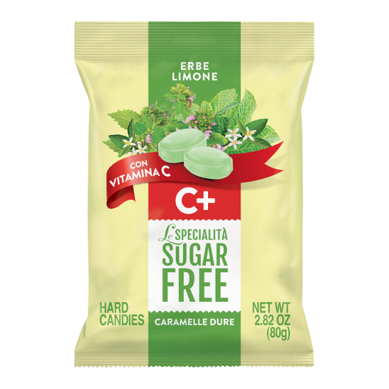 Serra Sugar Free Candies Lemon Herbs With Vitamin C 80g, Pack Of 6