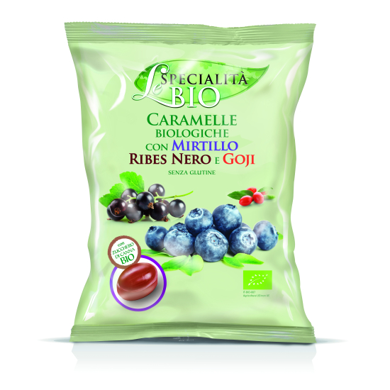 Le Specialita BIO Candies Blueberry, Blackcurrant & Goji 80g, Pack Of 6