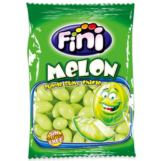 Fini Melon Bubble Gum Chicle 90g, Pack Of 6