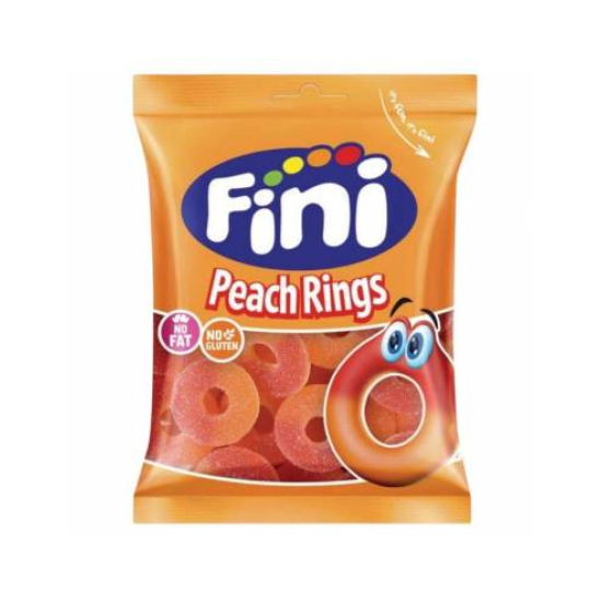 Fini Peach Rings Anneaux Peche Jelly Candy 90g, Pack Of 6