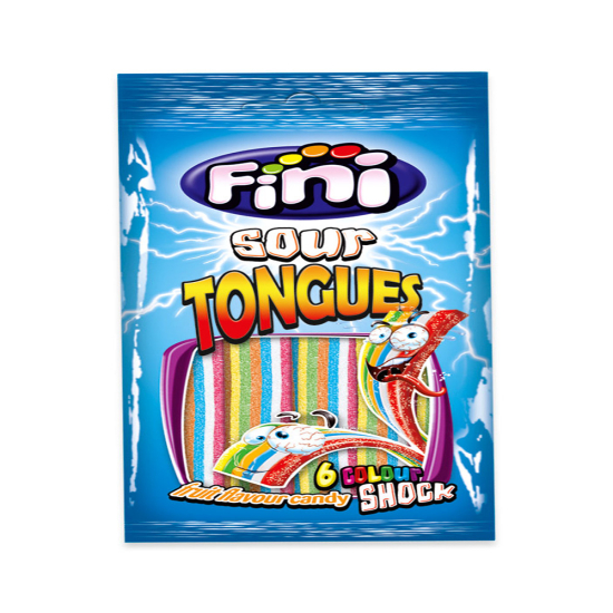 Fini Sour Tongues 6 Colour Belt 100g, Pack Of 6