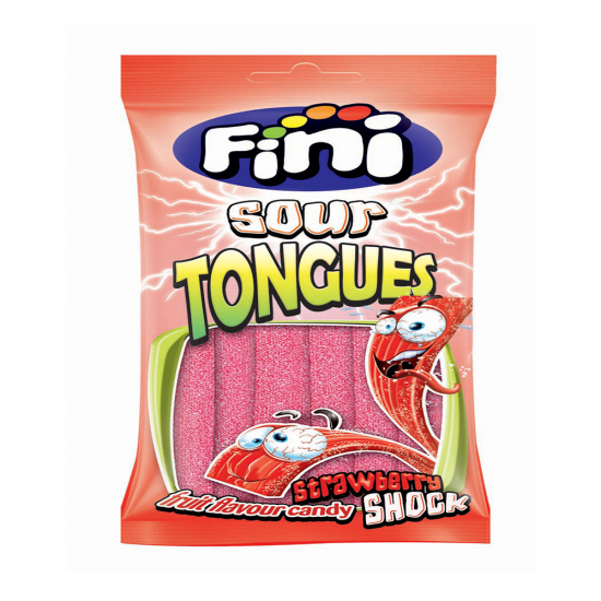 Fini Sour Tongues Strawberry Belt 100g, Pack Of 6