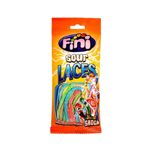 Fini Sour Laces Colour Shock 90g, Pack Of 6