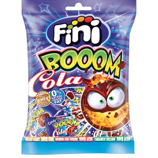 Fini Boom Cola (Filled With Sour Candy) 80g, Pack Of 6