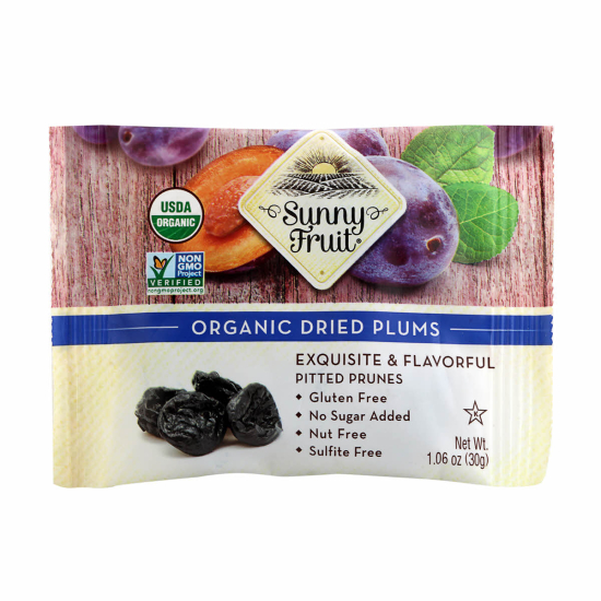 Sunny Fruit Organic Dried Plums 30g, Pack Of 6