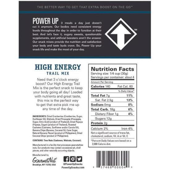 Power Up High Energy Trail Mix 113g, Pack Of 6