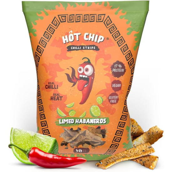 Hot Chip Strips Chilli and Lime 80g, Pack Of 20