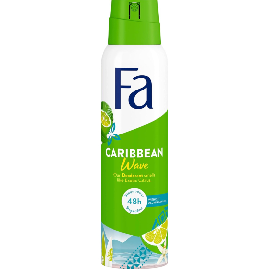 Fa Deodorant Spray Caribbean Lemon 150 ml, Pack Of 12