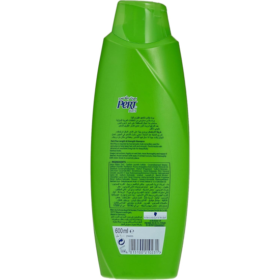 Pert Plus Length & Strength Shampoo With Almond Oil 600 ml, Pack Of 12