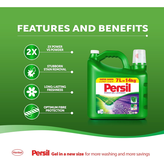  Persil Power Gel Lavender Laundry Detergent Sp.Pr 7Ltr, Pack Of 3