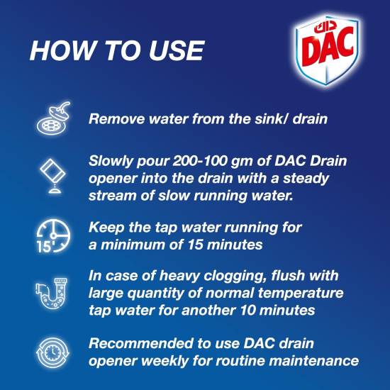 Dac Drain Opener 500g, Pack Of 12