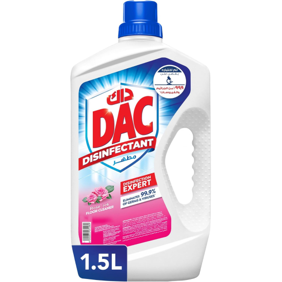 Dac Disinfectant Rose 2x New 1.5 Ltr, Pack Of 8