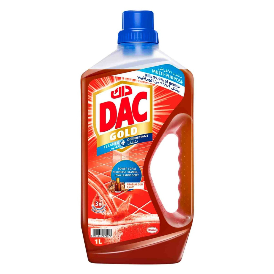 Dac Gold Multi-Purpose Disinfectant & Liquid Cleaner Oud 1Ltr, Pack Of 12