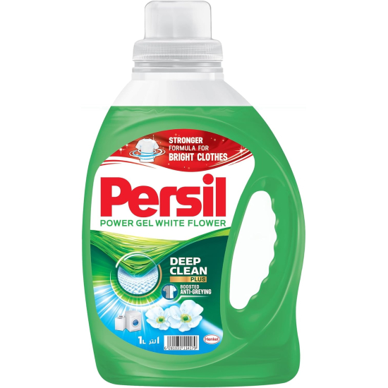  Persil Power Gel Liquid Laundry Detergent White Flower 1 Ltr, Pack Of 12