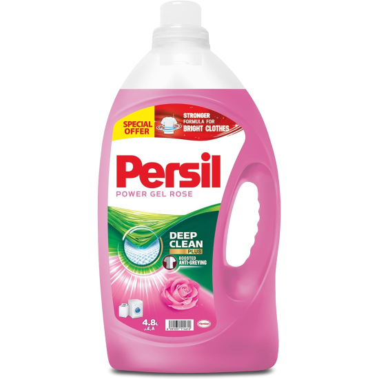  Persil Power Gel Rose Laundry Detergent Sp.Pr 4.8 Ltr, Pack Of 3