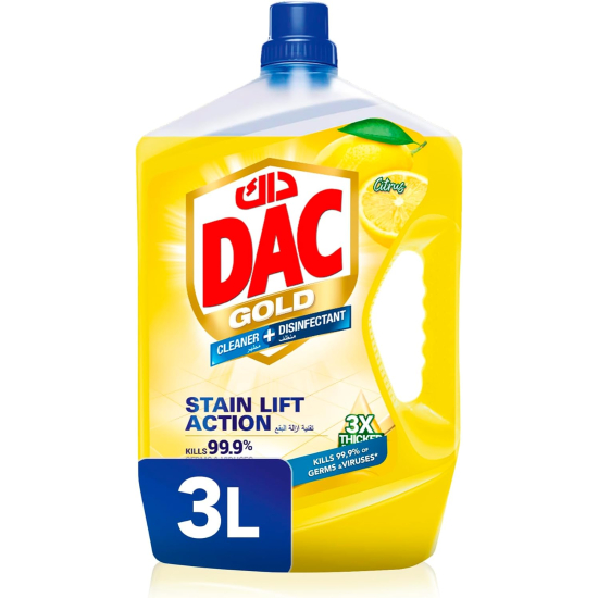 Dac Multi Purpose Disinfectant Lemon 3 Ltr, Pack Of 6