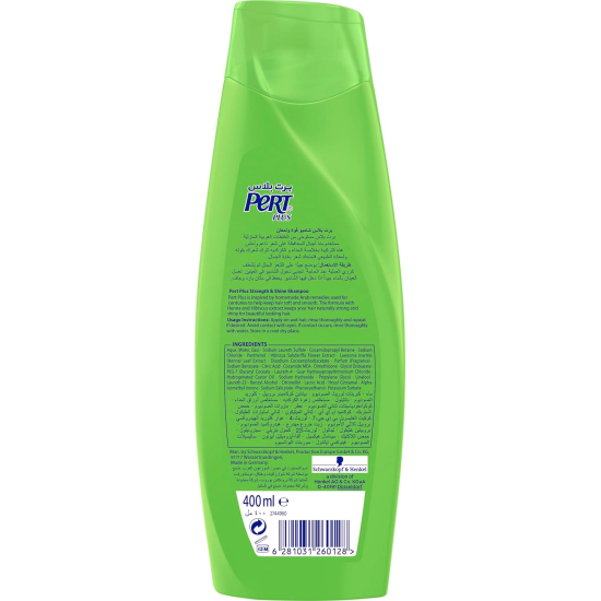 Pert Plus Shampoo with Henna And Hibiscus Extracts 400 ml, Pack Of 12